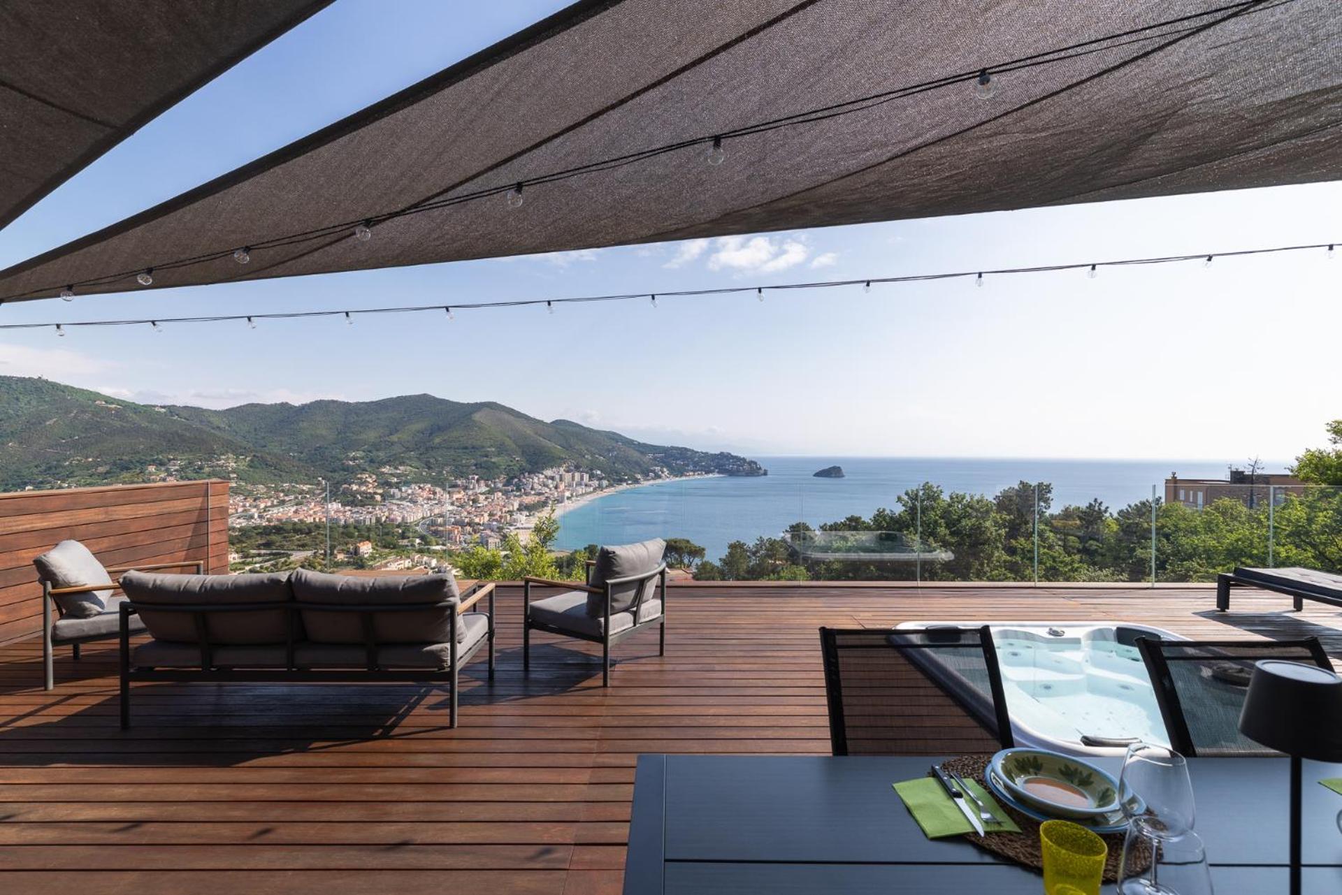 Willa Spettacolare Vista Isola Terrazza E Idromassaggio Noli Zewnętrze zdjęcie