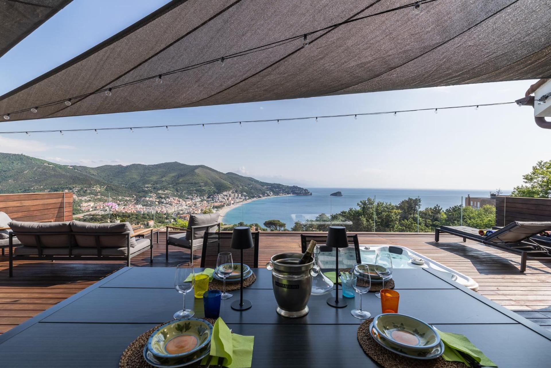Willa Spettacolare Vista Isola Terrazza E Idromassaggio Noli Zewnętrze zdjęcie